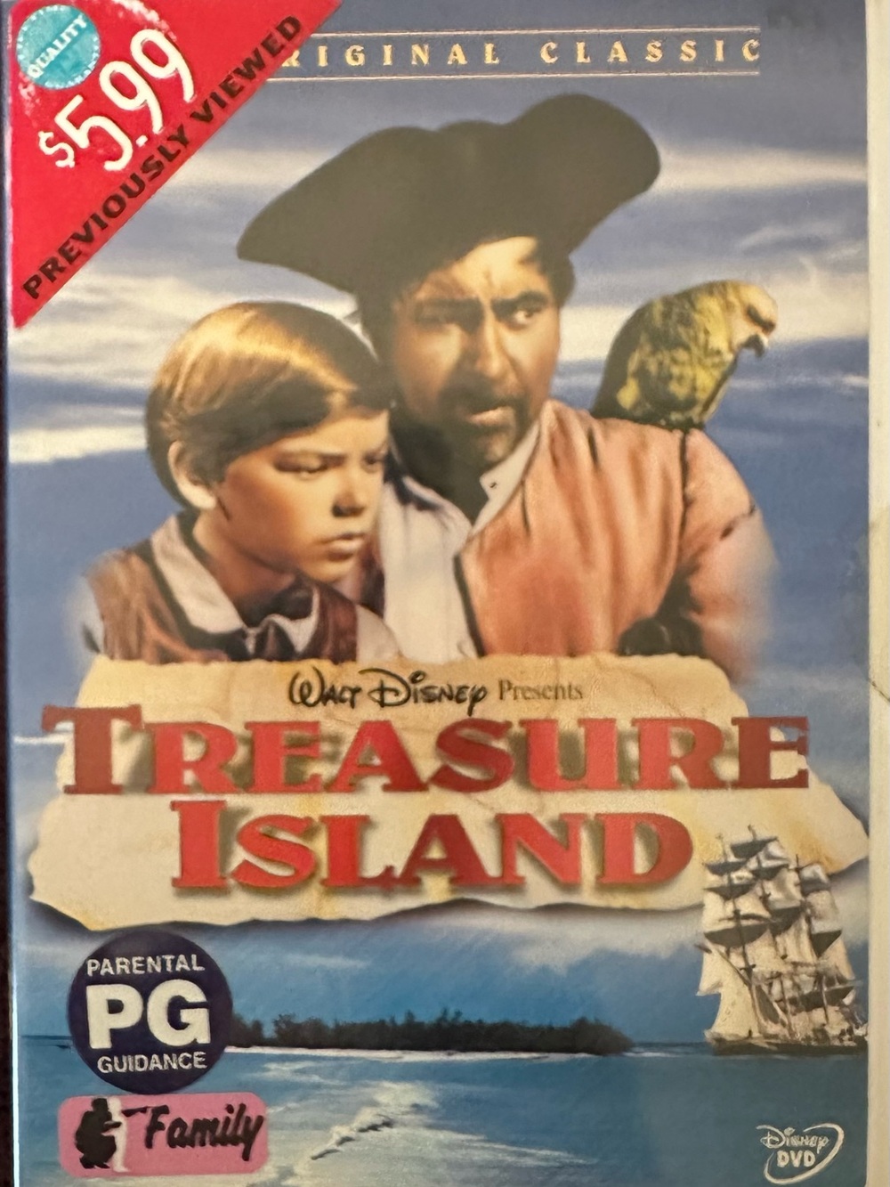 Walt Disney Treasure Island DVD fully restored Rated PG